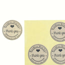 120pcs Thank you Kraft Seal Stickers Paper Label for DIY Gift Cookie PackagingM&