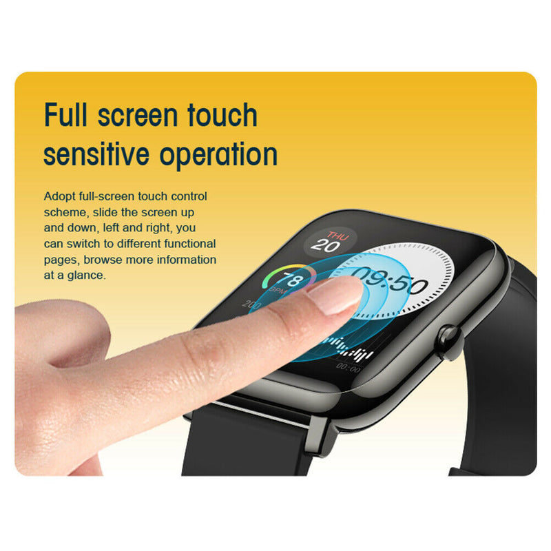 P22 Smart Watch Blood Pressure Heart Rate Monitor Sport Smartwatch (Black)
