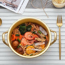 Creative Golden Stockpot Nonstick Salad Instant Noodle Bowl Kitchen Cooking