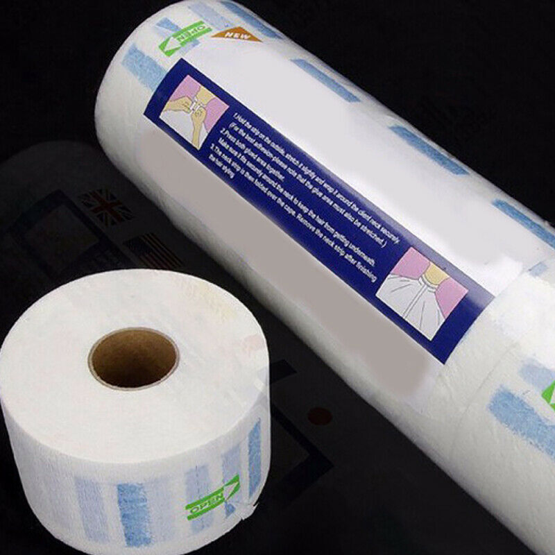 5X Barber Salon Disposable Waterproof Elastic Neck Strip Paper Collar Band Roll