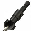 4Pcs 5 Flutes HSS Countersink Drill Bit Set Woodworking Carpentry Tool 6-12