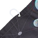 Waterproof Fabric Bathroom Shower Curtain Sheer Panel Decor 12 Hooks Bubble Q6Z7