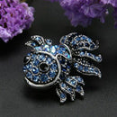 Fish Brooches Pin Women Alloy Rhinestone Collar Corsage Jewelry