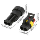 2Pin 10Set Auto Car Waterproof Electrical Terminal Wire Connector Plug for Truck