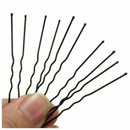 300Pcs Black Wavy U Comb Bobby Pins Grips Hair Barrette Clip Clamps 50mm St