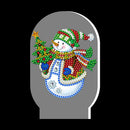 Diamond Painting LED Light DIY Snowman Special Shaped Embroidery Lamps A