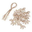 20x Blank Unfinished Wood Hollow Horse Xmas Christmas Tree Ornament Gift Tag