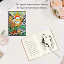 DIY Owl Special Shaped Diamond Painting 50 Page A5 Sketchbook Notebook Gift