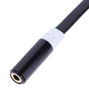 2 in 1 Metal 3.5mm To 3.5mm Wire Splitter AUX Audio Flat Cable Cord(Black)