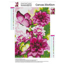 DIY Full Drill Round Diamond Painting Butterfly Embroidery Kits Needlework