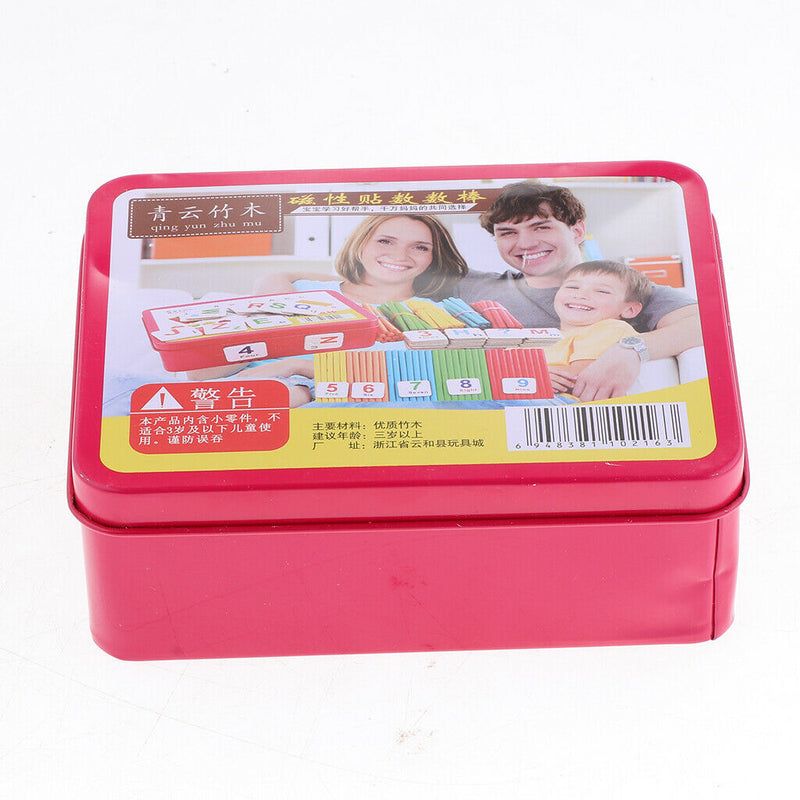 Wooden Counting Toys Math Counting Sticks Number & Alphabet Blocks Preschool