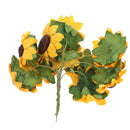 100Pcs DIY Artificial Flowers Bouquet Paper Sunflower for Decoration Yellow
