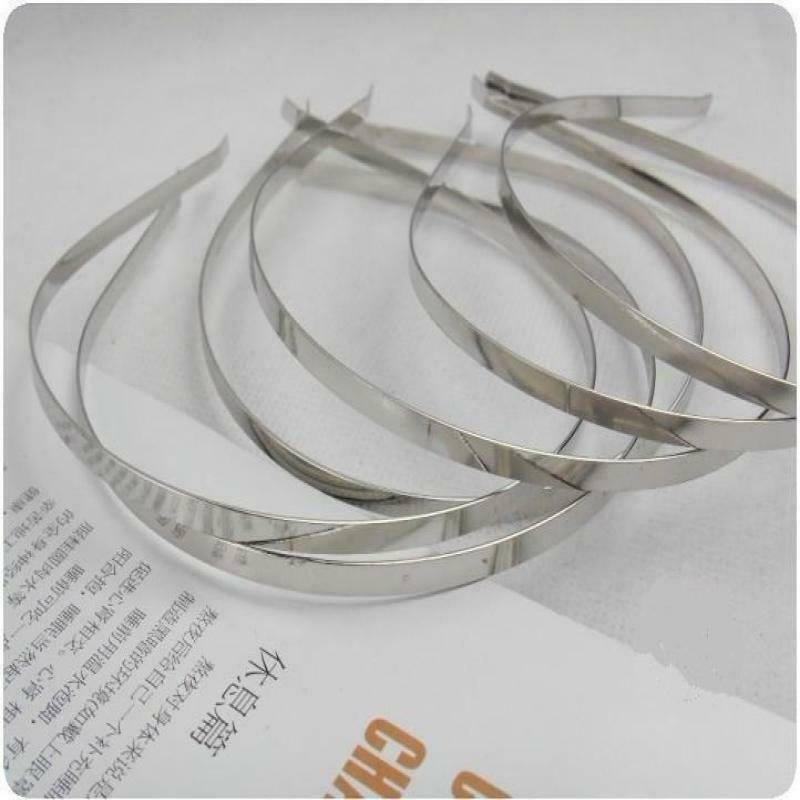 50 x Blank Plain Metal Headband 5mm Hair Band For Hair Accessories DIY Craft