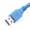 1.5M/5FT USB 3.0 A Male to mini B Cable 5Gbps blue Y3N9