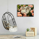 5D DIY Full Drill Diamond Painting Flower Cat Cross Stitch Embroidery Craft