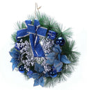Christmas Wreath Pine Needles Christmas Decoration For Home Party, Blue 30C S1U1