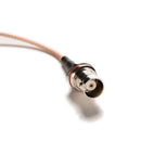 Cable BNC female bulkhead jack to MCX male plug right angle RG316 6" pigtail 3CA
