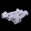 3pcs Love Heart Shape Cookie Plunger Cutter Fondant Gumpaste Cupcake Topper M BX