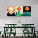 Art - Abstract Sunrise and Sunset Canvas Print Mural Mural Abstract Geometr