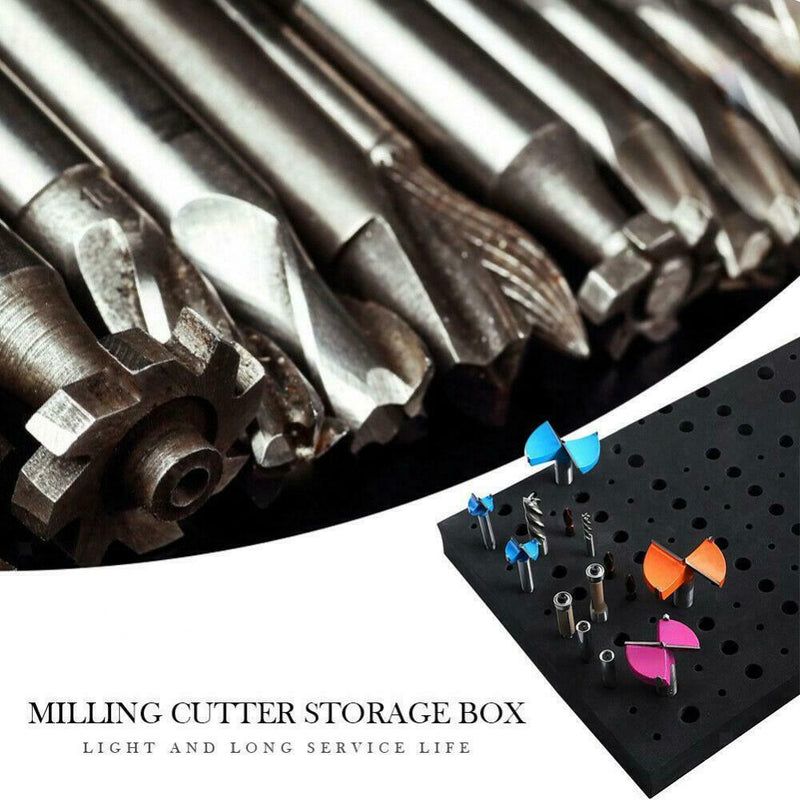 Router Bit Storage Tray Toolbox 11x13 inch 110 Bits 60x 1/4" & 50x 1/2"