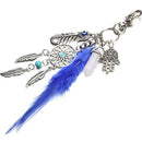 Dream Catcher Boho Style Tassel Feathers Palm Pendant Keyring Keychain