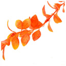 Orange Bush Leaves Plastic Plant Ornament for Fish Tank W2Q8
