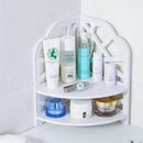1X(Desktop Cosmetics Organizer Bathroom Storage Rack Corner Shelf