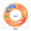 50cm Kids PVC Cartoon Printing Inflatable Float Swimming Ring Color Random ME