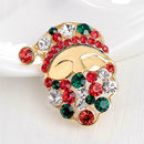 Christmas Brooches Santa Claus Crystal Pin Badges Jacket Backpack Decor Jewelry