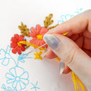 DIY Blooming Flowers Cotton Thread Embroidery Cross Stitch Needlework Kit