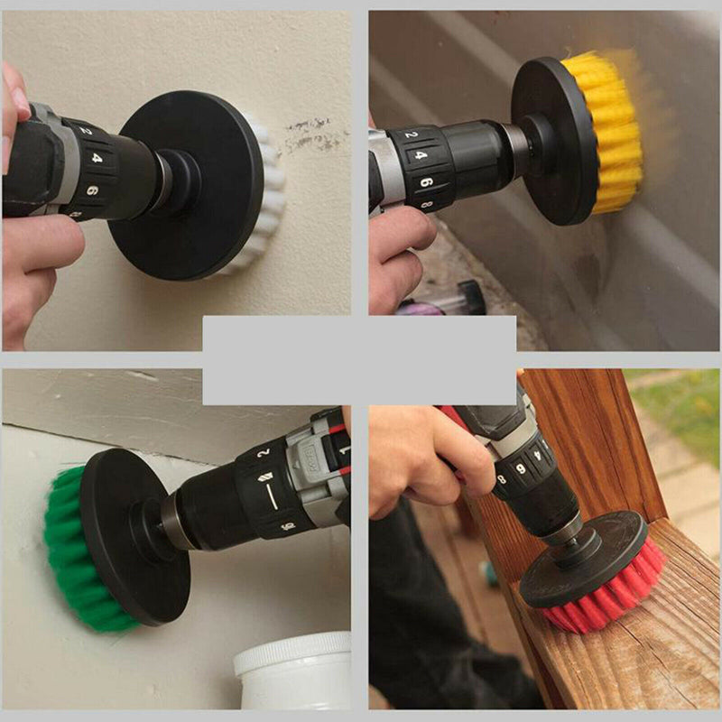 10pcs Drill Brush Electric Attachment Power Scrubber Cleaning Carpet Cleaner