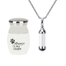 2pcs Memorial Urn Glass Tube Pendant Necklace Jar Cremation Pet Ash Holder