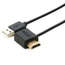 50CM USB 2.0 HDMI Male To Female Adapter Extender Power Connector Cable ME