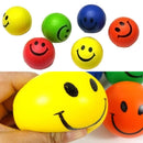 12pcs/pack Happy Smile Face Bouncy Relaxable Squeeze Ball Stress Pain Relie T5W3