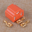 10Sets H4 9003 Ceramic Headlight Female Connectors Plugs Sockets w/ Pins  Car Hf