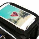 Bicycle Front Top Tube Frame Touch Screen Saddle Bag Phone Holder (Black)