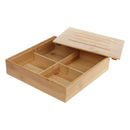 Storage Tray Dried Fruit Plate Kitchen Living Room Wood 4 Grid Wedding Cand