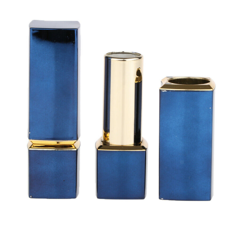 MagiDeal 2x 3.5g Empty Lipstick Tubes Refillable Lip Balm Bottles Vials Blue