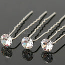20 Pcs Clear Crystal Rhinestone Decoration Wedding Bridal Hair Pins Ha ZWX