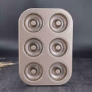 6 Cups Muffin Cake Mould Metal Cupcake Mold Non-Stick Donut Baking Pan