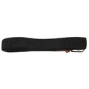 Men Leather Braided Elastic Stretch Metal Buckle Belt Waistband Black