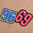 8pcs Boy Girl Number POW Embroidered Patch Applique Badge Sew Iron On Bag Fabric