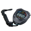 Digital LCD Chronograph Timer Stopwatch Sport Counter Odometer Watch Alarm Black