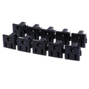 10Pcs US 3 poles power socket plug black AC 125V 1ME