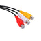 3.5 mm Jack Male To 3 RCA Female Converters Audio Video Cable Stereo Adapter New