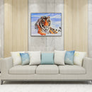 Snow Tiger 5D Diamond Painting DIY Full Round Drill Mosaic Rhinestones Kit