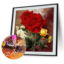 DIY 5D Diamond Embroidery Red Rose Flower Painting Cross Stitch Wall Decor