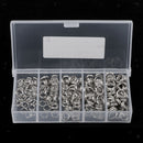 250pcs/box Fishing Split Rings Stainless Steel Double Loop Rings Mixed Size
