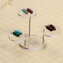 Acrylic Jewelry Organizer Display Necklace Bracelet Round Holder Stand Rack Case