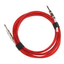 118inch Plug Lead Guitar Bass Instrument To Amp Audio Cable Straight Red Musical